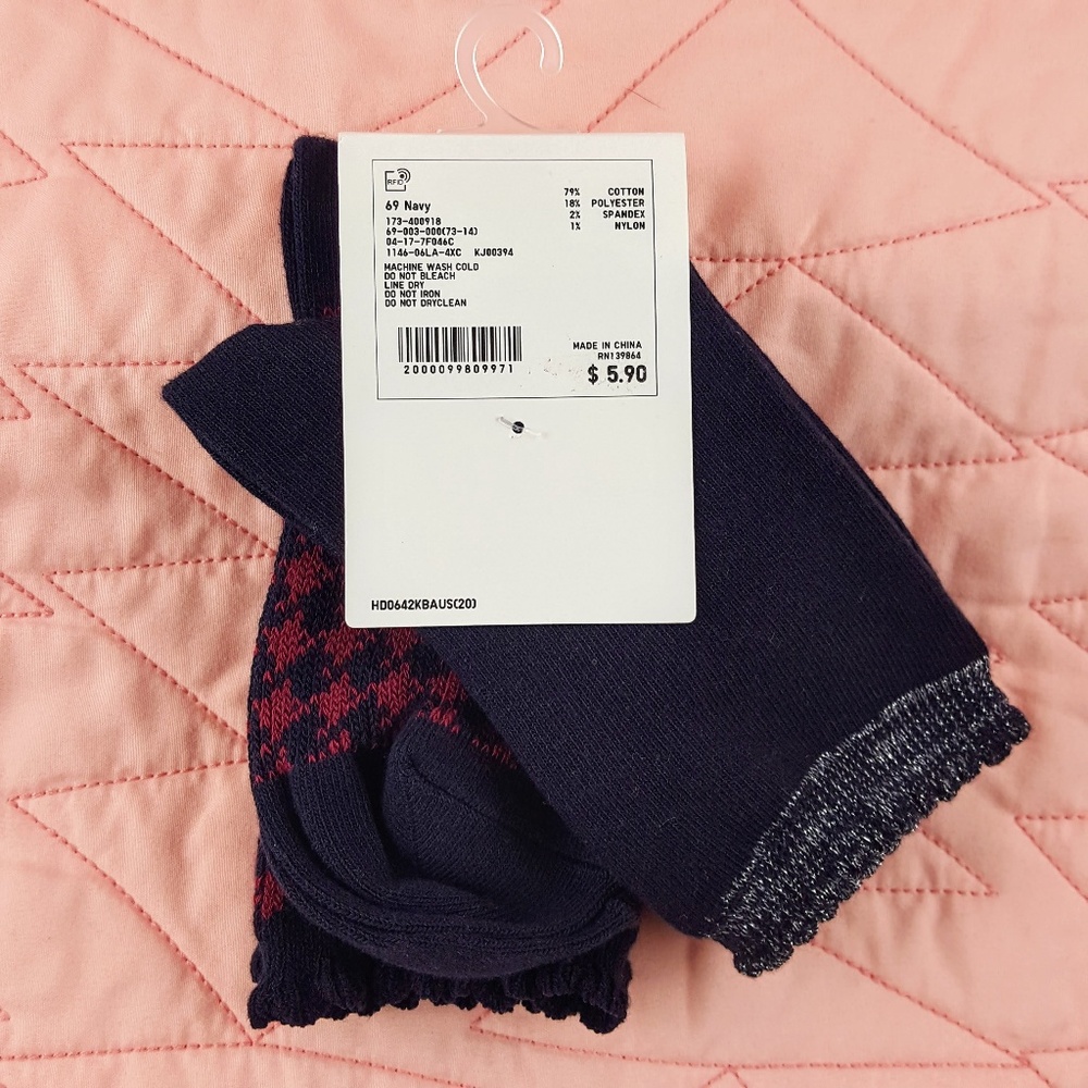 NWT UNIQLO Girl's Anti Odor Socks - Picture 2 of 2